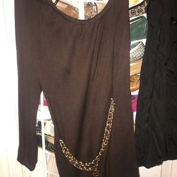 Michael Kors Sweaters - Very sexy One Sleeve sweater with gold belt. MK